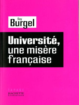 cover image of Université, une misère française